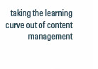 taking the learning curve out of content management